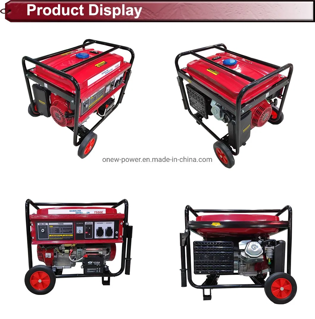 8500 9500W Gasoline Generators Silent Electric Start Portable Generator